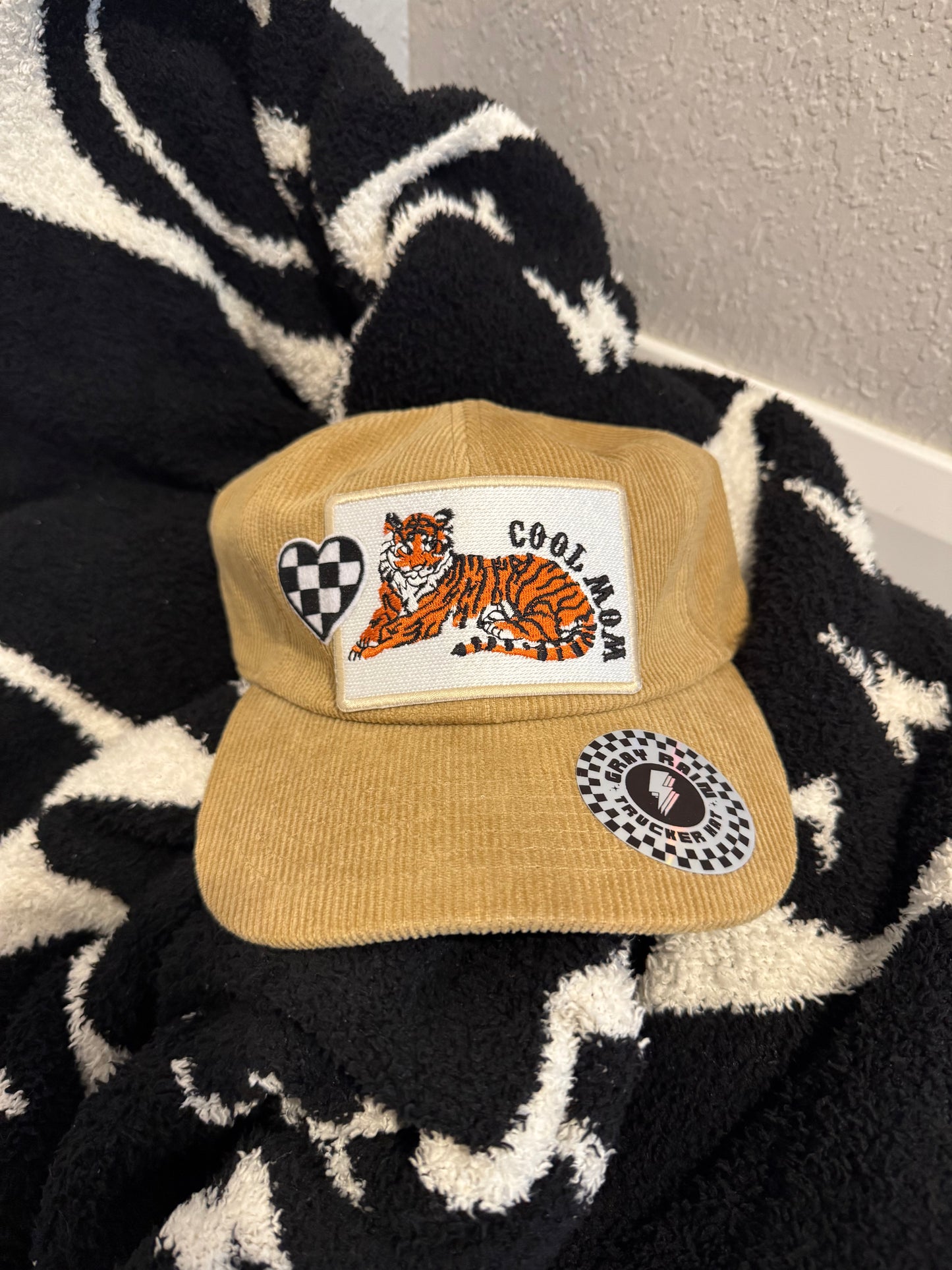 Cool Mom Tiger Corduroy Hat