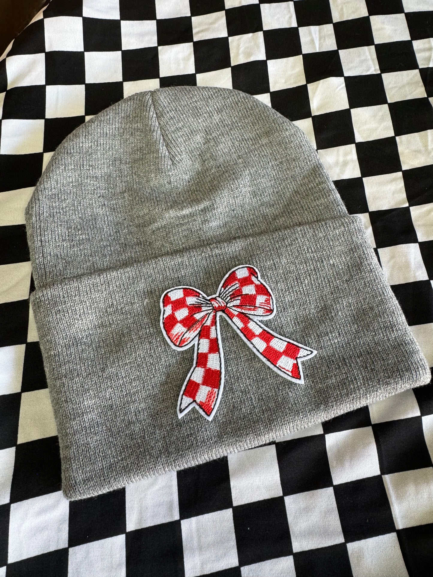 Red Bow Beanie