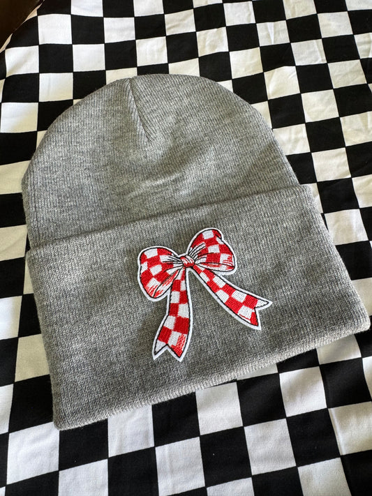 Red Bow Beanie